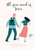 Cover of 'Dotted Bullet Journal - All You Need is Love' by Blank Classic 