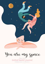 Cover of 'Dotted Bullet Journal - You are My Space' by Blank Classic 