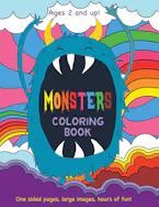 Cover of 'Monsters Coloring Book for Kids Ages 2 and Up!' by Engage Books 