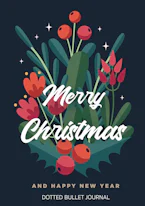Cover of 'Merry Christmas and Happy New Year Dotted Bullet Journal' by Blank Classic 