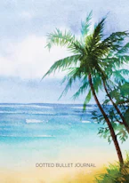 Cover of 'Watercolor Beach - Dotted Bullet Journal' by Blank Classic 