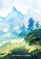 Cover of 'Watercolor Hillside - Dotted Bullet Journal' by Blank Classic 