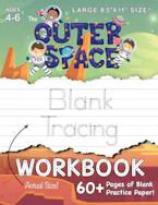 Cover of 'The Outer Space Blank Tracing Workbook (Large 8.5"x11" Size!)' by Lauren Dick 