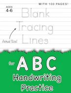 Cover of 'Blank Tracing Lines for ABC Handwriting Practice (Large 8.5"x11" Size!)' by Lauren Dick 