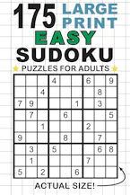 Cover of '175 Large Print Easy Sudoku Puzzles for Adults' 