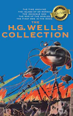 Cover of 'The H. G. Wells Collection (5 Books in 1) The Time Machine, The Island of Doctor Moreau, The Invisible Man, The War of the Worlds, The First Men in the Moon (Deluxe Library Binding)' by H G Wells 
